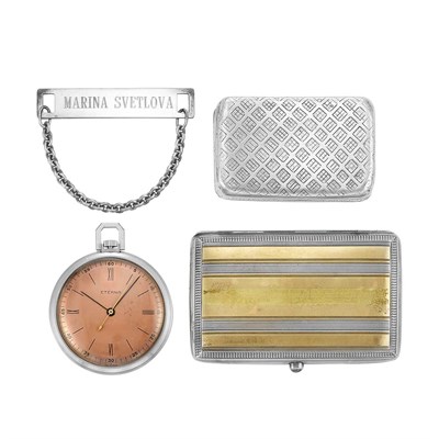 Lot 1 - Group of Sterling Silver Items and Open Face Pocket Watch