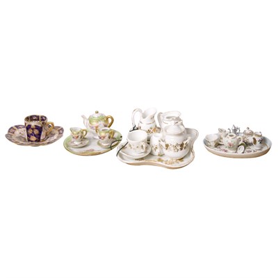 Lot 188 - Group of Six Porcelain Miniature Tea Services;...