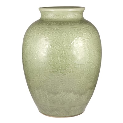 Lot 111 - Chinese Celadon Glazed Jar 19th Century Of...