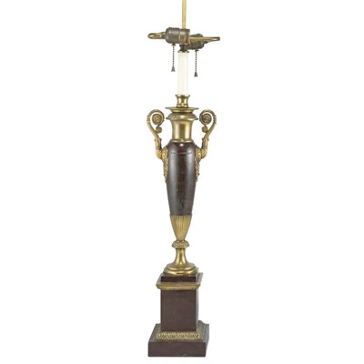 Lot 260 - Empire Style Gilt-Metal Mounted Painted Lamp...