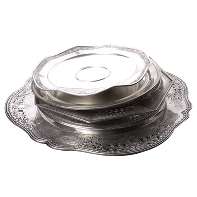 Lot 278 - Group of Five Sterling Silver Plates; Together...