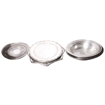 Lot 280 - Group of Six Sterling Silver Trays and Bowls...