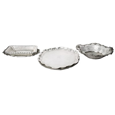 Lot 283 - Group of Five Sterling Silver Trays and...