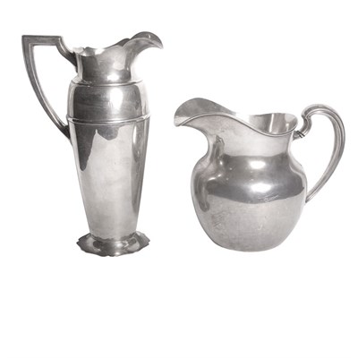 Lot 301 - Two Sterling Silver Water Pitchers Height of...