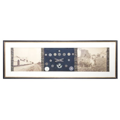 Lot 85 - Framed ensemble relating to the Battle of...