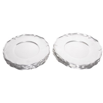Lot 307 - Set of Twelve German Silver Chargers...
