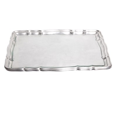 Lot 312 - Pair of German Silver Trays One with a glass...
