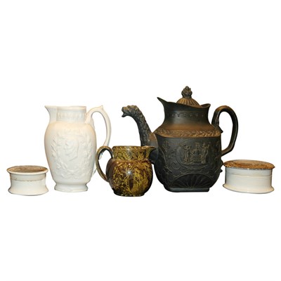 Lot 330 - Group of Seven English Pottery Table Articles
