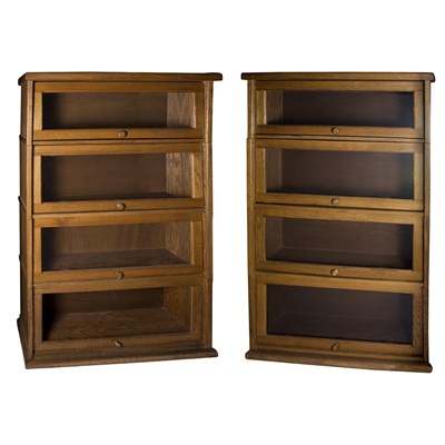 Lot 88 - Pair of Mahogany Barrister's Bookcases Height...