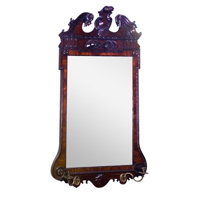 Lot 336 - Continental Carved Mahogany Mirror Height 59...