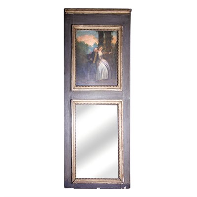 Lot 350 - Louis XVI Style Painted and Gilt-Wood Trumeau...