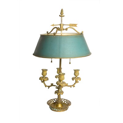 Lot 353 - Louis XV Style Gilt-Metal Bouillotte Lamp with...