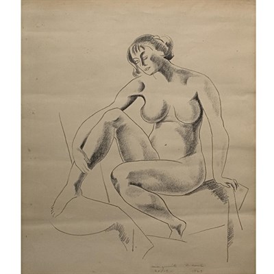 Lot 86 - Marguerite Zorach [SEATED NUDE] Lithograph,...