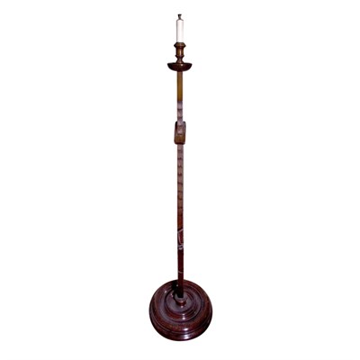 Lot 390 - Georgian Style Mahogany Ratchet Lamp Height 40...