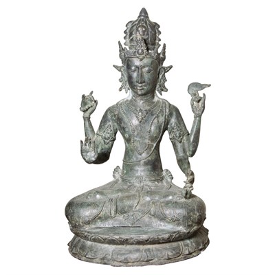 Lot 98 - Southeast Asian Bronze Figure of a Deity...