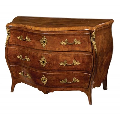 Lot 214 - Swedish Rococo Gilt-Bronze Mounted Oak and Elm...
