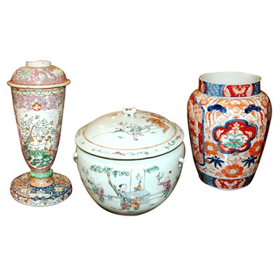 Lot 225 - Group of Three Asian Porcelain Table Articles