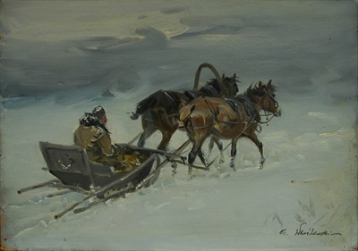 Lot 1020 - Czeslaw Wasilewski Polish, 1875-1946 Into the...