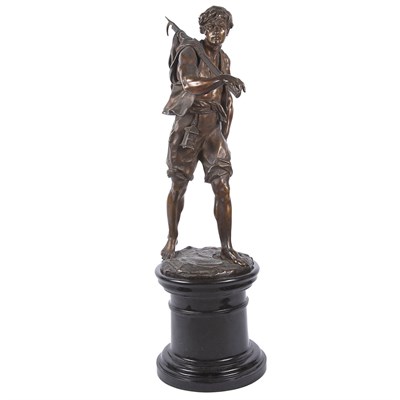 Lot 437 - Bronze Figure of a Fisherman After a model by...