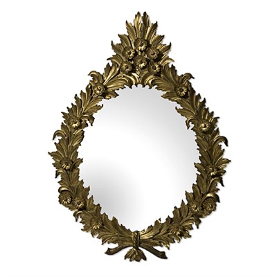 Lot 148 - Floral and Foliate Decorated Gilt-Wood Mirror...