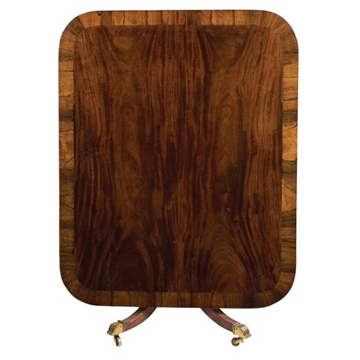 Lot 584 - Regency Rosewood Banded Mahogany Breakfast...
