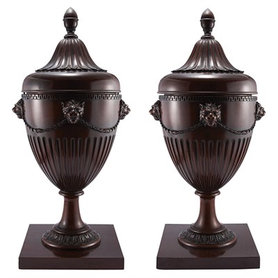 Lot 433 - Pair of George III Style Mahogany Cutlery...