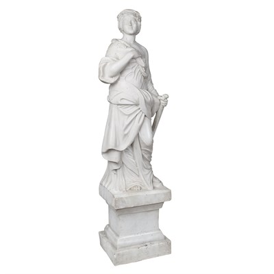 Lot 1422 - Italian Neoclassical Style Marble Figure of a...