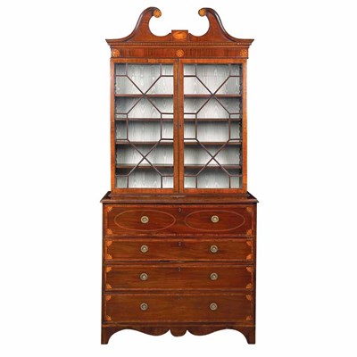 Lot 344 - George III Marquetry Inlaid Tulipwood Banded...