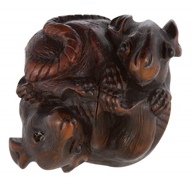 Lot 20 - Japanese Boxwood Netsuke Late 19th century...