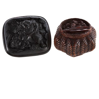 Lot 16 - Two Japanese Boxwood Toggles 19th Century...