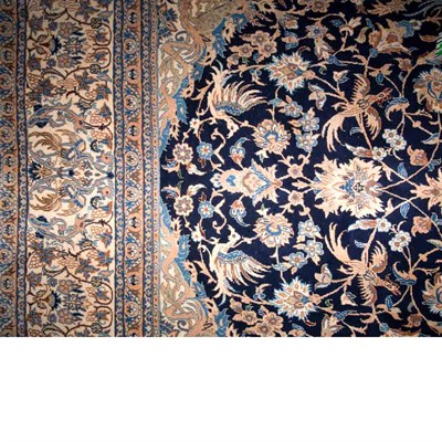 Lot 450 - Nain Silk and Wool Carpet Central Iran, mid...