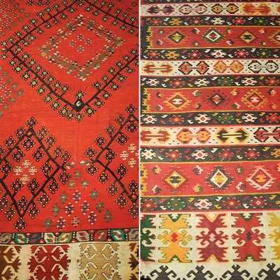 Lot 580 - Two Thracian Kilims Rugs Approximately 9 feet...