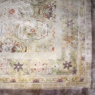 Lot 570 - Silk Chinese Carpet Approximately 12 feet x 9...