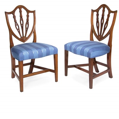Lot 133 - Pair of Federal Mahogany Shield Back Side...