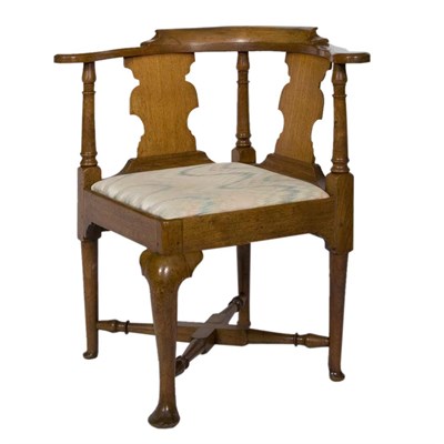 Lot 117 - Chippendale Mahogany Corner Chair Second half...
