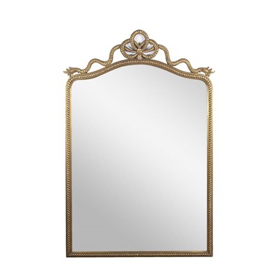 Lot 113 - Gilt-Wood Mirror Of arched rectangular form...