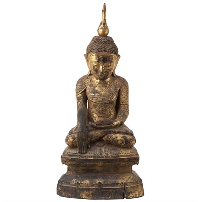 Lot 78 - Thai Gilt-Wood Buddha 19th Century Seated in...