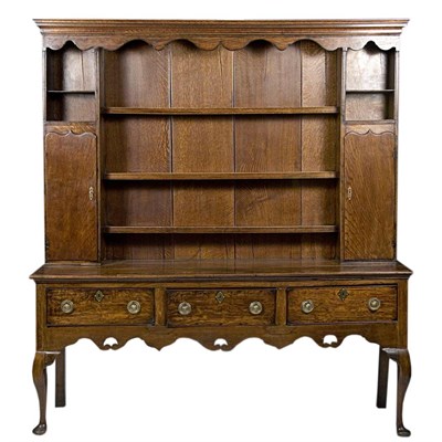 Lot 92 - Georgian Style Oak Welsh Dresser Height 6 feet...