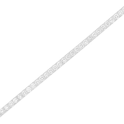 Lot 608 - Diamond Straightline Bracelet, Tiffany & Co.