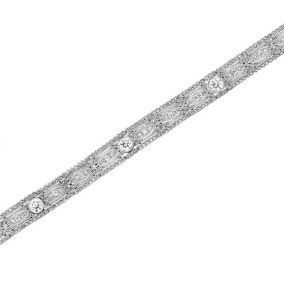 Lot 642 - Platinum and Diamond Bracelet