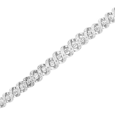 Lot 232 - White Gold and Diamond Bracelet