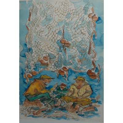 Lot 40 - Chaim Gross American, 1904-1991 Fisherman...