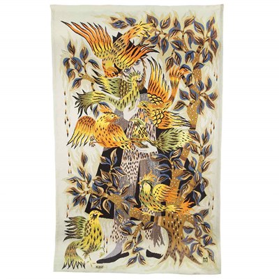 Lot 141 - Michele Ray Tapestry: L'Oiseleur (The Bird...