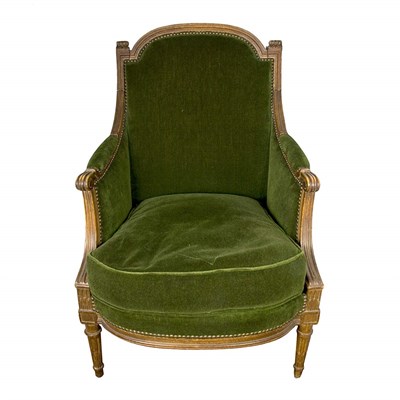 Lot 162 - Louis XVI Style Walnut Bergere