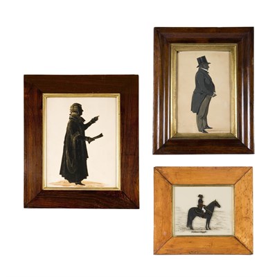 Lot 177 - Two Rosewood Framed Full-Length Silhouette...