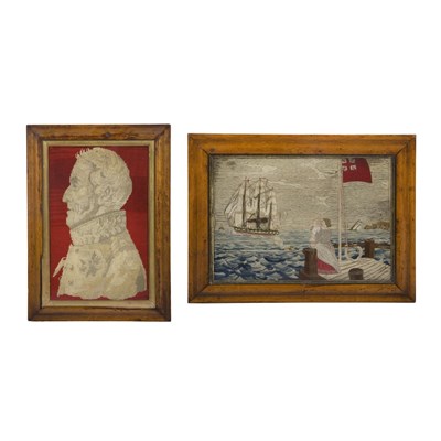 Lot 181 - Sailor's Woolwork Picture 19th Century...