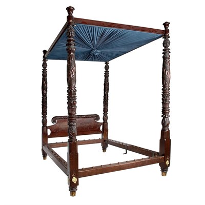 Lot 92 - Classical Carved Mahogany Tester Bed 19th...