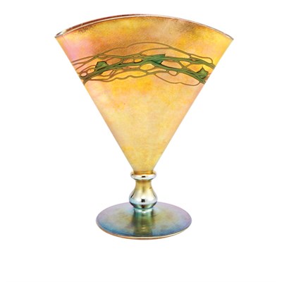 Lot 460 - Carder Steuben Decorated Aurene Glass Vase...