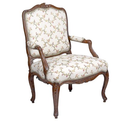 Lot 238 - Louis XV Walnut Fauteuil a la Reine Mid 18th...