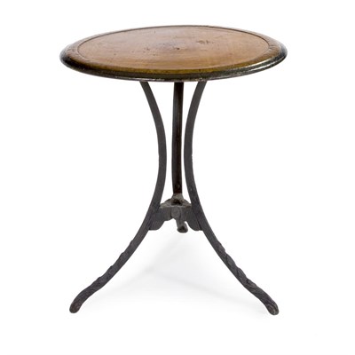 Lot 356 - Cast Metal and Wood Side Table Height 29...